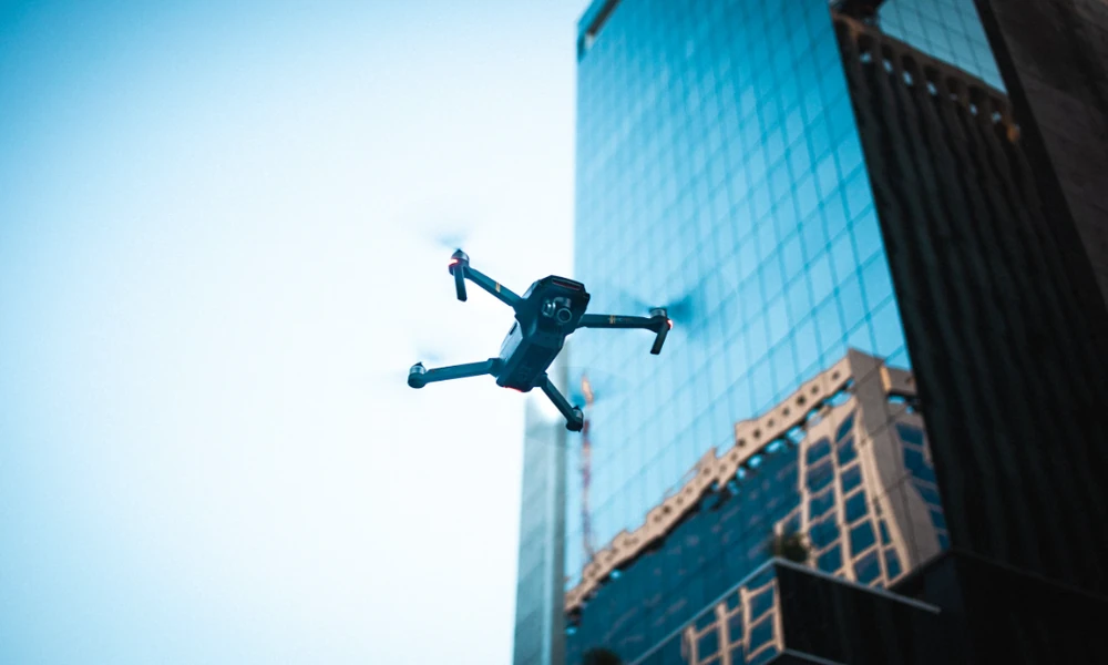 Cleaning Chicago Building Facades with Drone Services